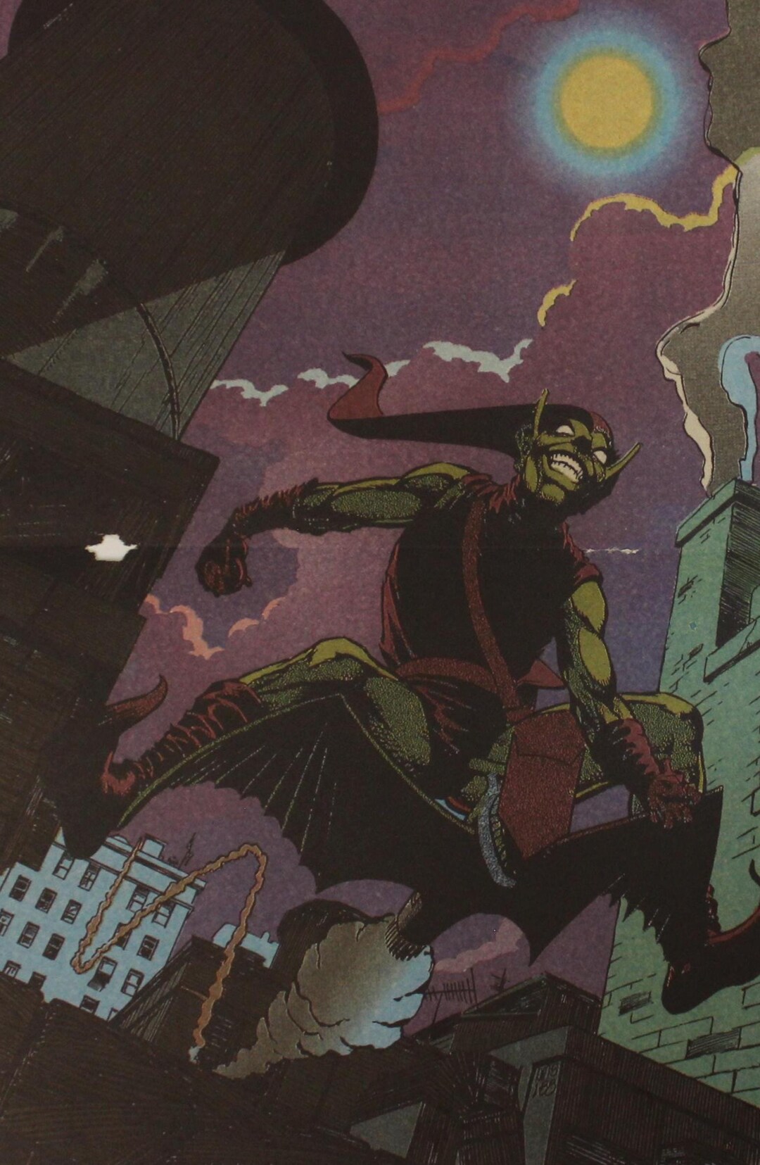 1989 GREEN GOBLIN Poster by Paul Smith 14.5" X 10.5" Spanish Vintage ...