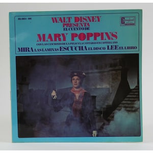 1966 MARY POPPINS 7" Book & Vinyl Record Spanish Original Vintage by HispaVox
