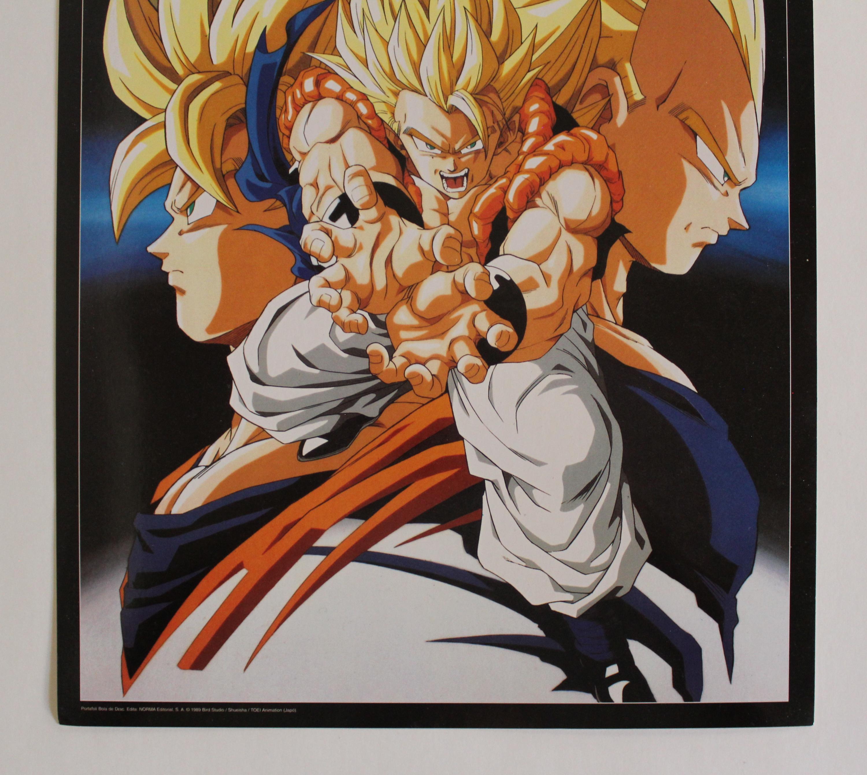 1989 Dragon Ball Z CARDBOARD POSTER Original Spanish Vintage 1989 Dragon Ball Z CARDBOARD POSTER Original Spanish Vintage