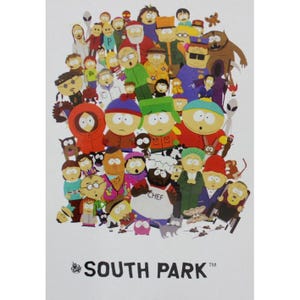 2000 SOUTH PARK U.K. Oryginalna pocztówka 6" x 4,25" (15 x 10,5 cm.) Comedy Central