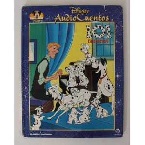 1998 101 DALMATIANS Hardcover Book Original Spanish Vintage 10&quot; x 7.75&quot; (25.5 x 19.5 cm.) Walt Disney