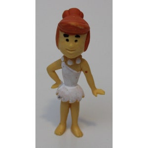 1994 WILMA FLINTSTONE PVC Figure 2.5&quot; (6.5 cm.) by Miniland Hanna-Barbera Hard To Find