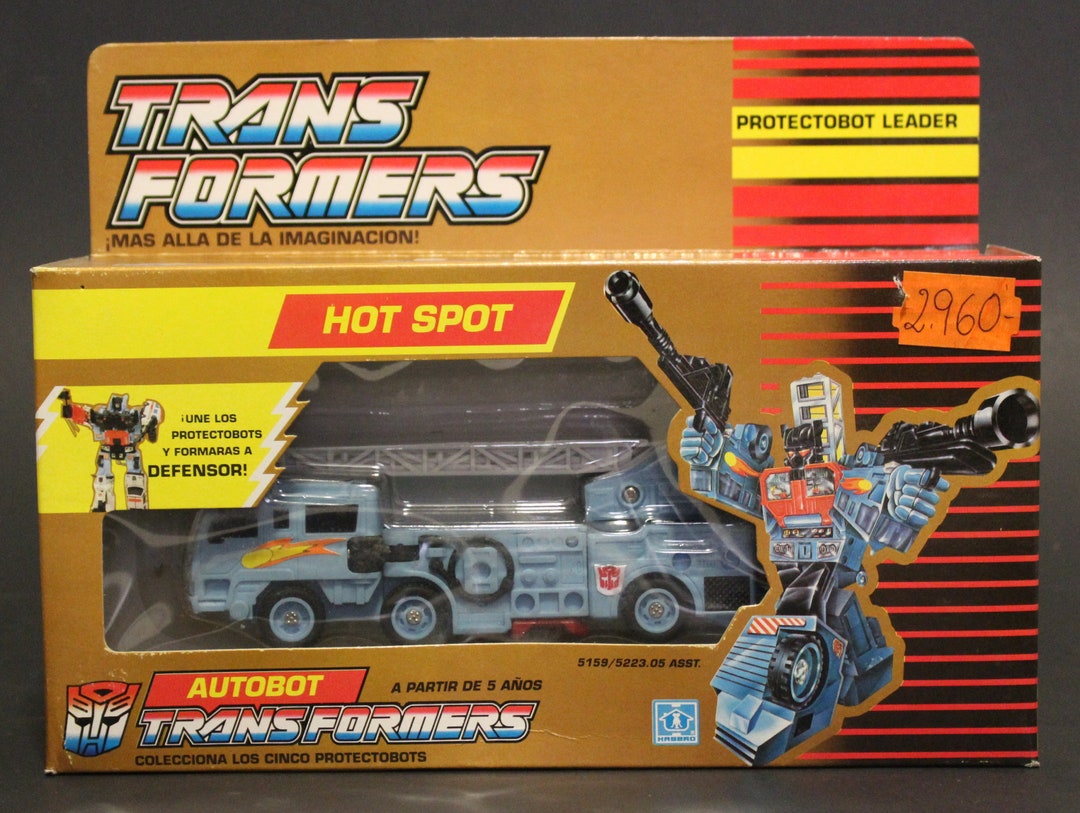 1990 Transformers G1 HOT SPOT Fire Truck Mint on Sealed Euro Golden Box