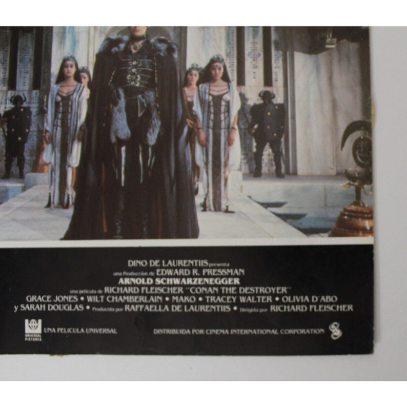 1984 CONAN the DESTROYER Lobby Card Originl Vintage Spain Bombaata 34 X ...