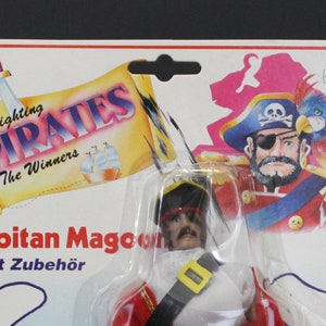 1990s Euro Play Fighting Pirates 6.5 KAPITAN MAGOON German Mego-like figure image 2
