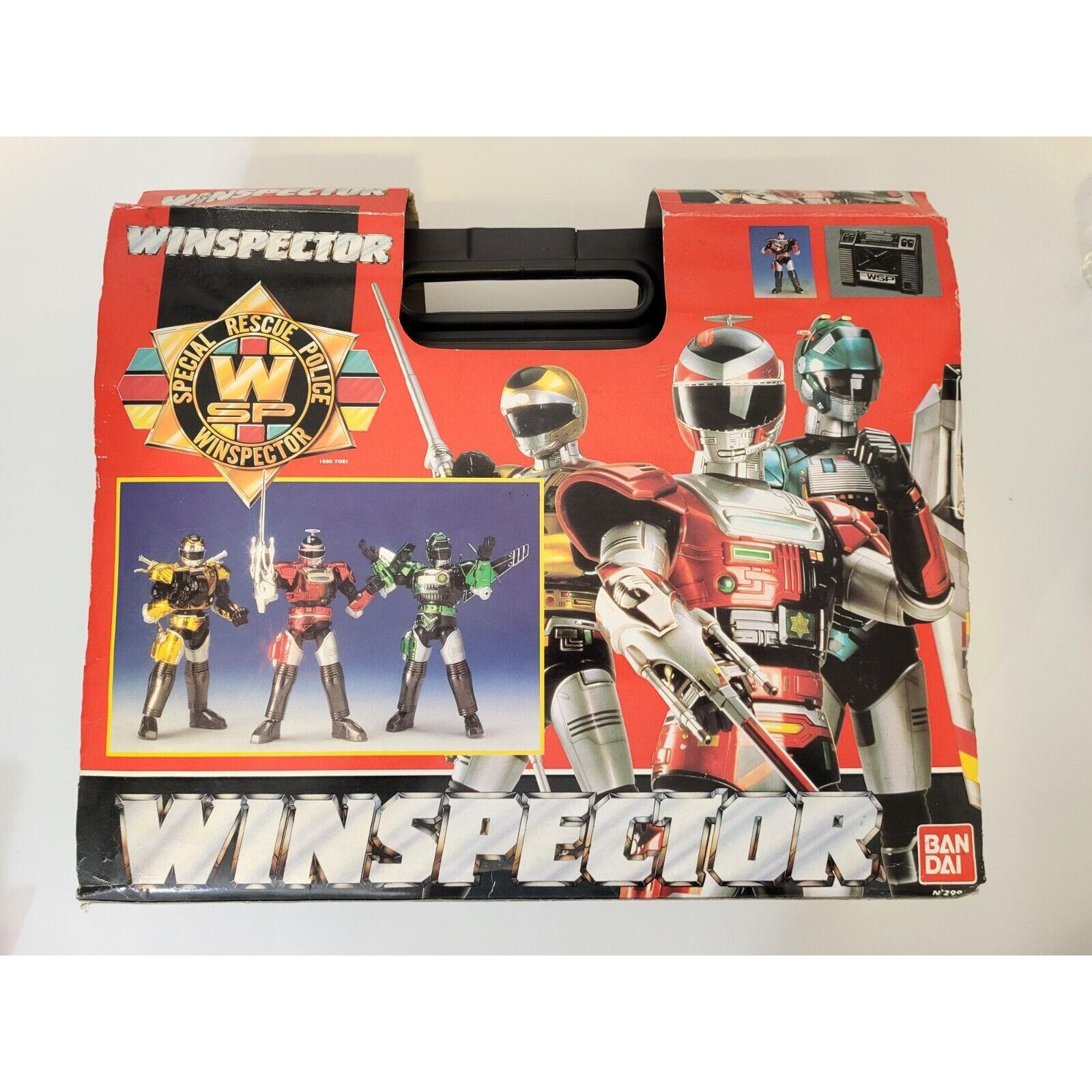 Lot Figurines Winspector Bandai - 3 Action Figures Métal + Accessoires - 1990