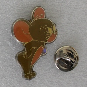 1990s TOM & JERRY&#39;s Lapel Pin - Scolding Jerry - Hanna Barbera - 3.5 x 2 cm. (1.4&quot; x 0.8&quot;) - VHTF