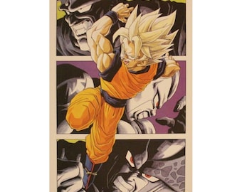 1996 Dragon Ball DOUBLE-SIDED MINIPOSTER 2 Posters in 1 - 10" x 7" (25.5 x 18 cm.) Son Goku #86