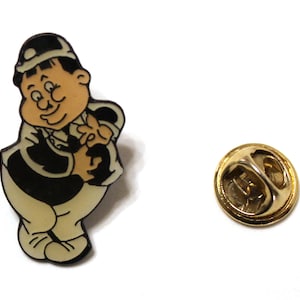 1990&#39;s LAUREL & HARDY Lapel Pin - Oliver Hardy - 3 x 2 cm. (1.2&quot; x 0.8&quot;) VHTF