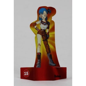 Figura de cartón troquelada BULMA 1989 13,5 cm. (5,25") Promoción Dragon Ball España