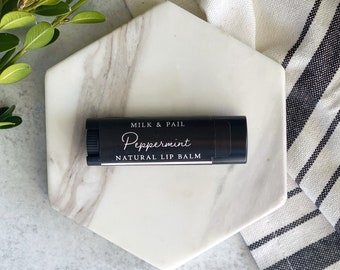 Peppermint Natural Lip Balm | Chapstick, Lip Moisturizer, Gift Ideas, Stocking Stuffer
