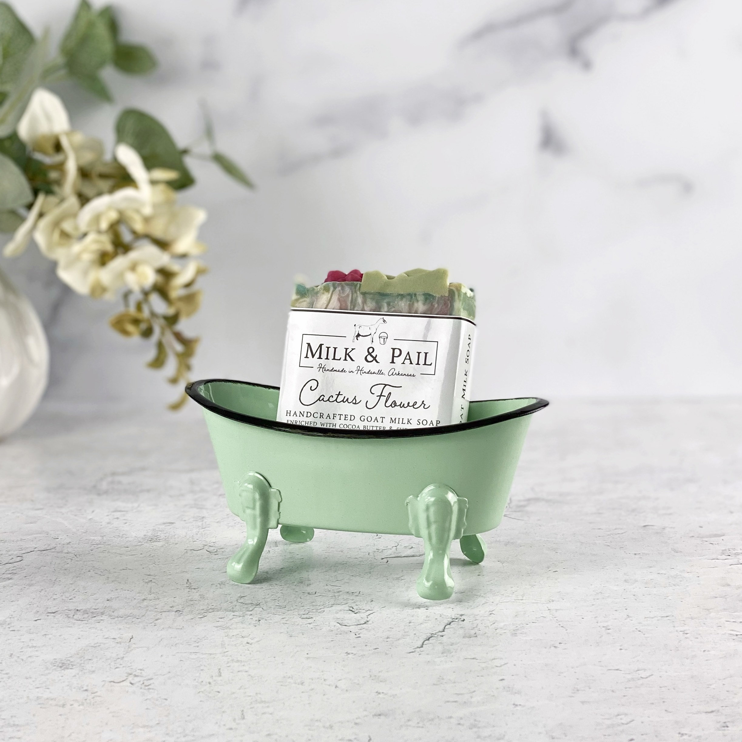 Home /& Garden Metal Rustic Enamel Bathtub Themed Soap Dish Home Decor Gift