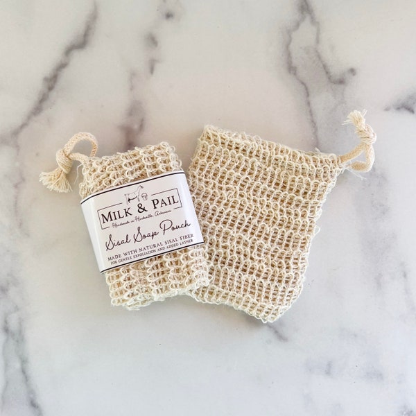 Sisal Soap Pouch, Soap Saver Bag, Exfoliating Soap Sack, Natural Fiber Soap Bag, Soap Holder, Birthday Gift for Him, Gifts for Women