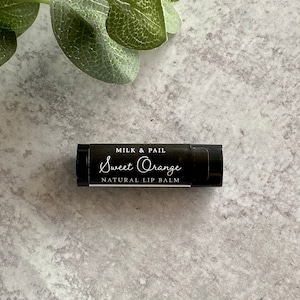 Sweet Orange Natural Lip Balm with Essential Oils | Chapstick, Lip Moisturizer, Gift Ideas, Stocking Stuffer, Gift Idea