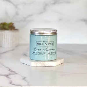 Cedar & Lavender Whipped Sugar Scrub, Skincare, Best Friend Birthday Gift for Her, Bridesmaids Gifts, Teacher Gift, Teenage Girl Gifts