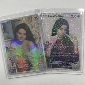 Carte à collectionner holographique personnalisée Lana Del Rey avec éventail *choisissez votre propre finition holographique*