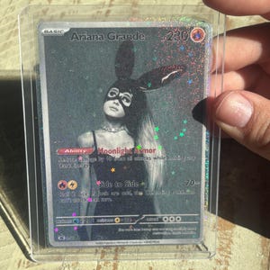 Carta collezionabile olografica personalizzata per fan di Ariana Grande dell'era Dangerous Woman *scegli la tua finitura olografica*