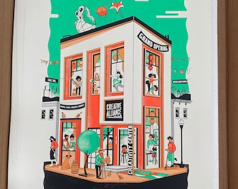 NEW Creative Alliance Creativity Center Screen Print Poster 18"x24"