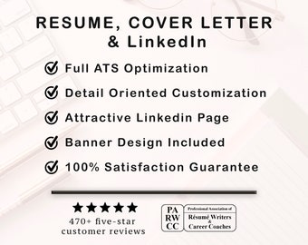 Linkedin, Resume & Cover Letter Writing Service / ATS-friendly / Linkedin Bio + Review / Job Winning Search / Unique Career Opportunities