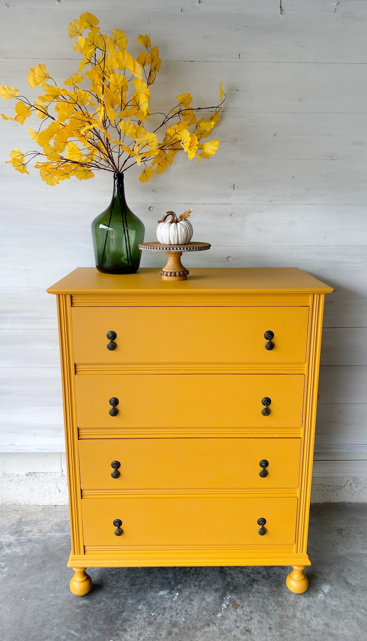 mustard yellow dresser SOLD!! Antique Dutch Colonial Chest of Drawers
