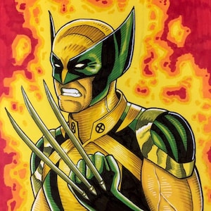 Arte original - Papel de color Wolverine