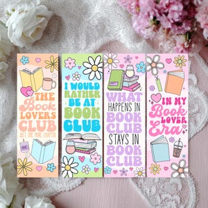 Book Lovers Club Bookmark Bundle | Booklovers Bookmark | Laminated Bookmark | Bookworm Bookmarks | Bundle or Individual Bookmarks