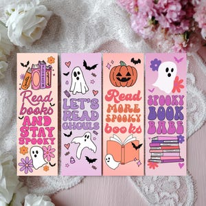 Halloween Spooky Bookish Bookmark Bundle | Spooky Bookmark | Laminated Bookmark | Ghost Reading Bookmark | Bundle or Individual Bookmarks