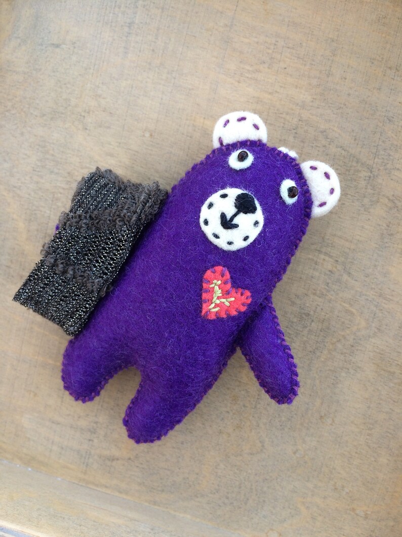 Purple Bear Embroidery Designs