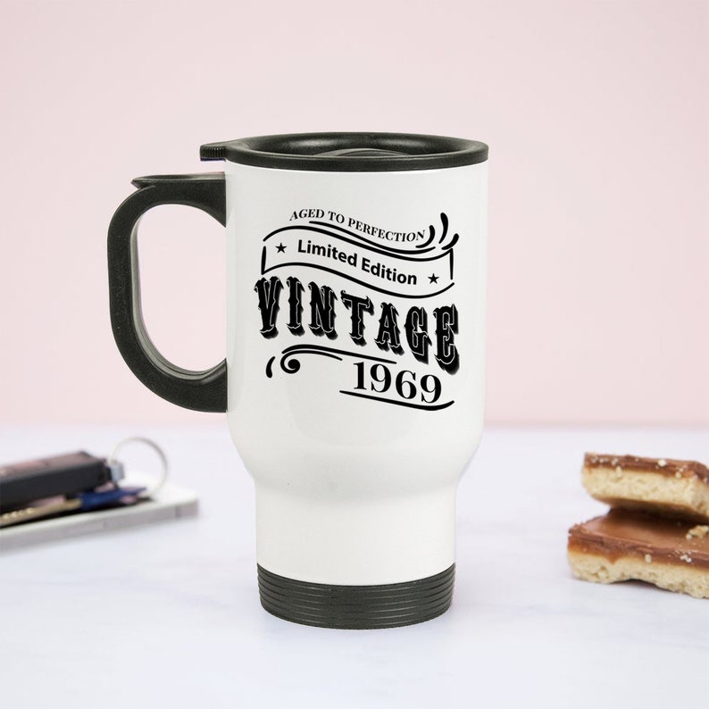 Personalized Travel Mug Name and Birthday Custom Printed 14oz Etsy