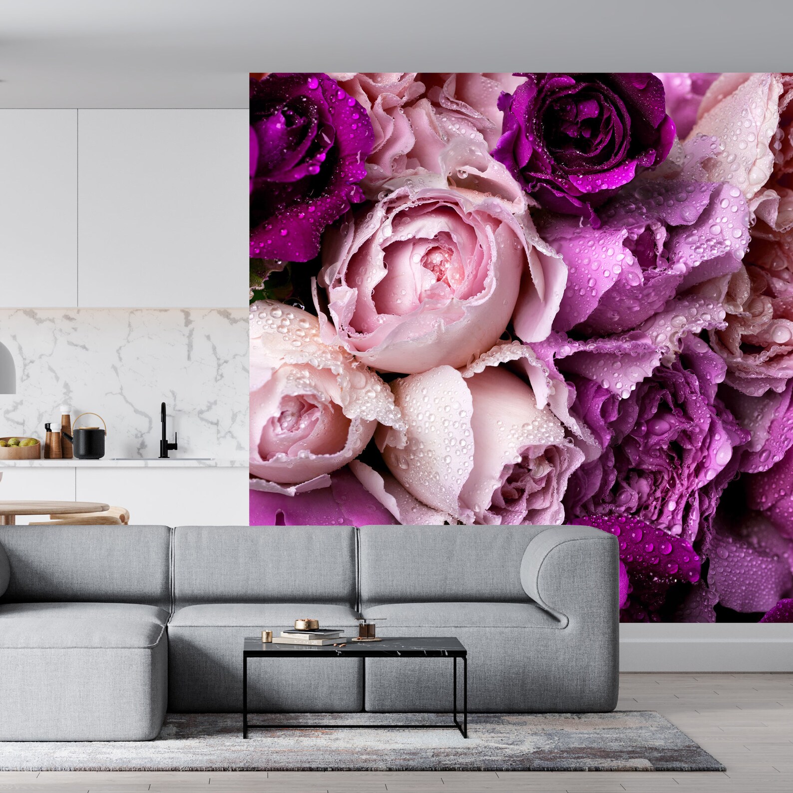 Flower painting Wall decor rose Rose print Flower bouquet Etsy