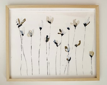 Original Aquarell Blüten Meer, feine Aquarell Kunst, Frühling Bild, abstrakte Kunst, Aquarell Malerei Blüten, Blumen Malerei, Kunstwerk