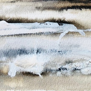 Kunstdruck WATTENMEER Aquarell abstrakte Kunst, Landschaft Malerei Nordfriesland Aquarell Bild, handgefertigt Kunst Bild 4