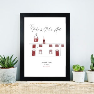 Cartes de mariage personnalisées, impressions de mariage personnalisées, cadeau pour couple, cadeaux de mariage, cadeau pour une nouvelle maison
