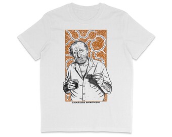 T-shirt Charles Bukowski Poésie - 100% Coton Made In Italy - Tailles XS à XXL - Neuf Avec étiquettes