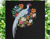 Berlin wool work, Vintage cross stitch patterns ,antique Gentle bird Cross Stitch, Vintage bird berlin woolwork cross stitch
