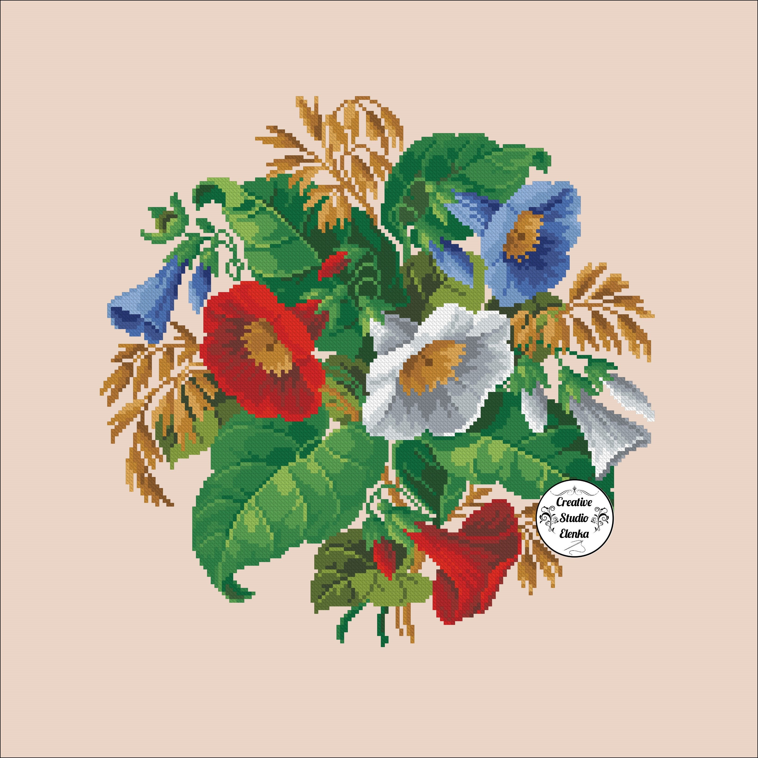 Vintage Cross Stitch Patterns Bindweed Antique Cross Stitch Etsy