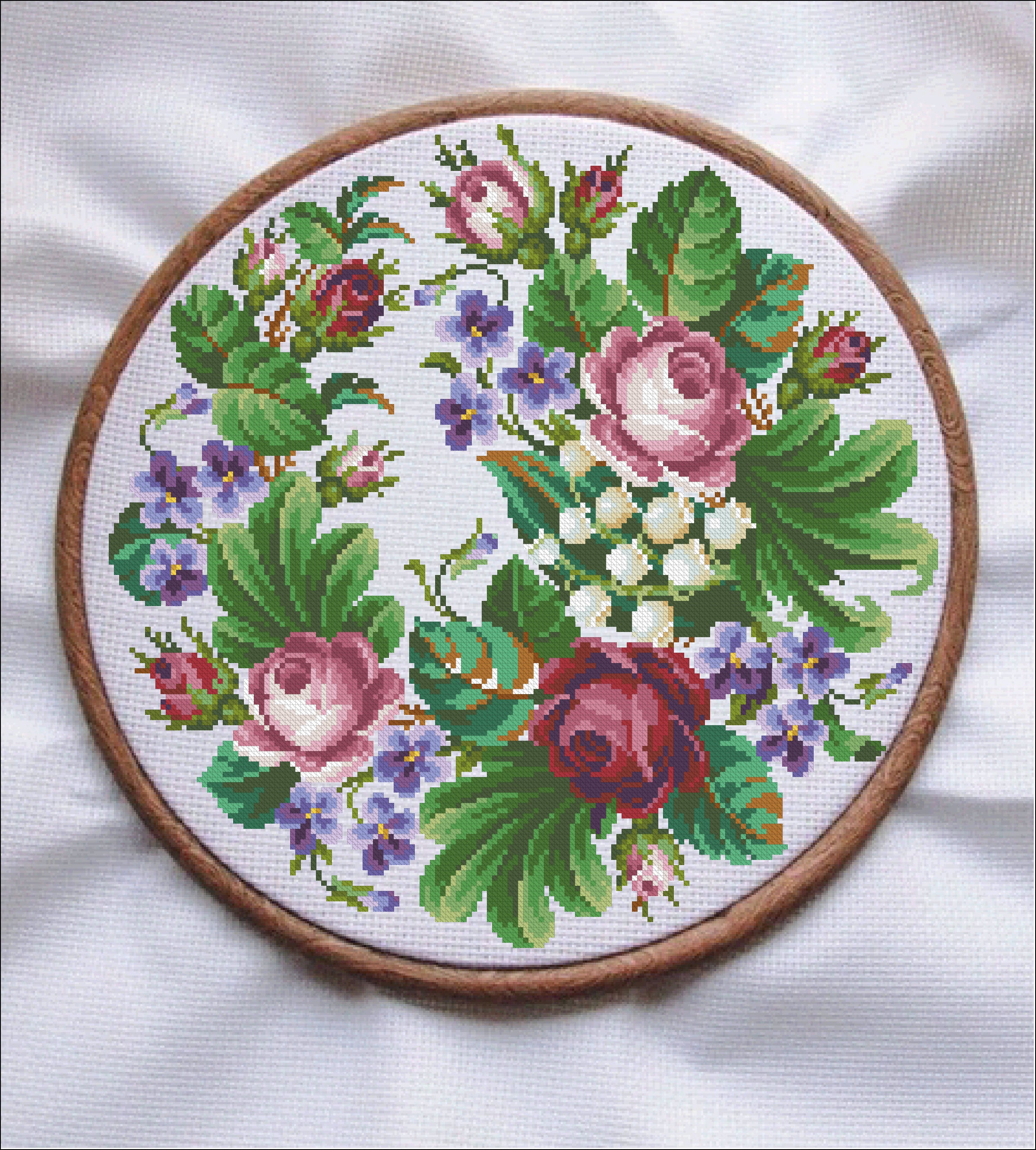 Vintage cross stitch Flowers antique cross Stitch Download Etsy