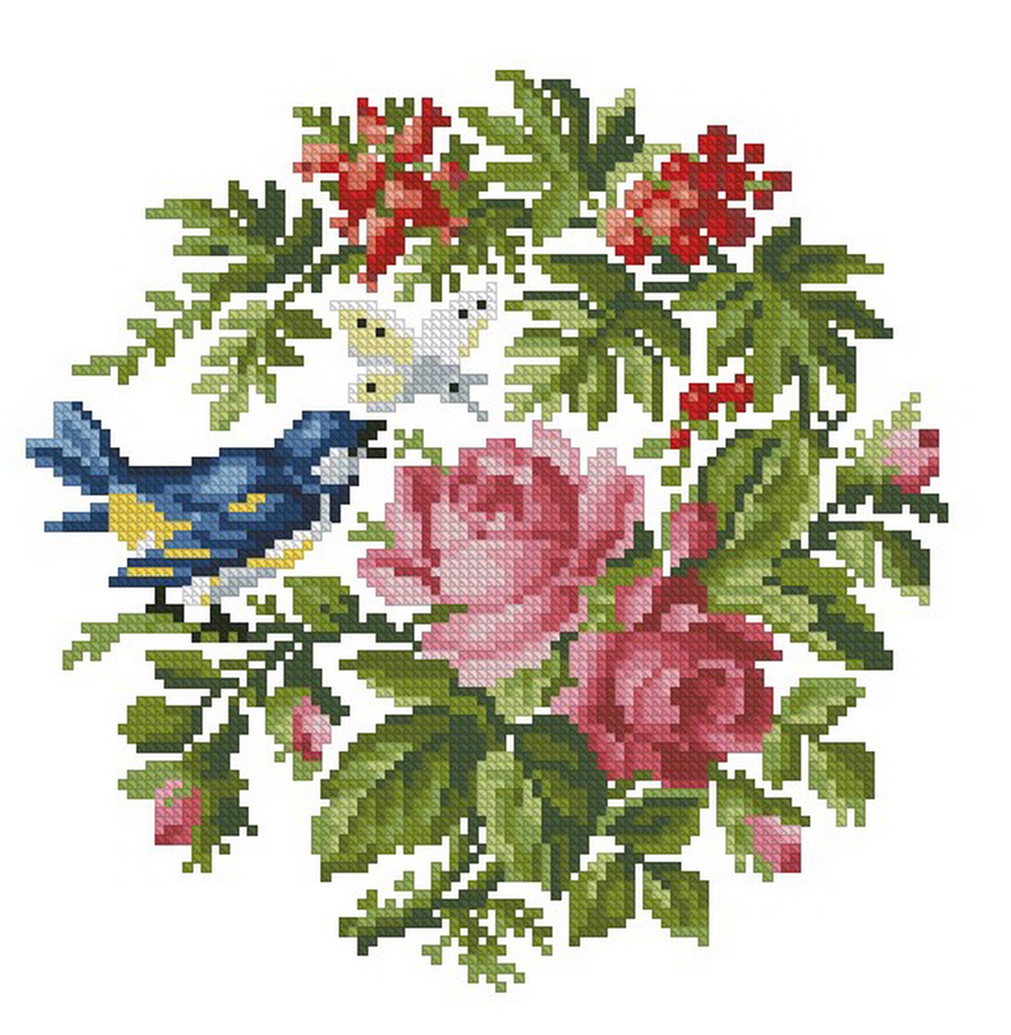 Antique Cross Stitch Bird Vintage Embroidery Bird and Etsy