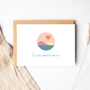 Love card "You are the sunshine of my life", Valentine's Day card, for my love, love letter, for the bride