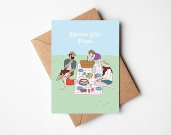 Carte fête des pères, bonne fête papa, meilleur papa du monde, pour papa, je t'aime papa