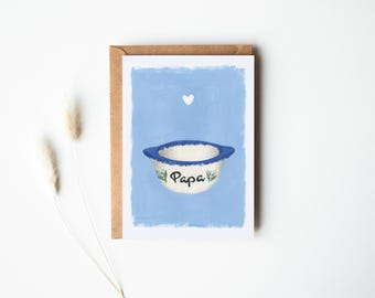 Breton bowl card for dad, happy dad's day card, for dad, happy father's day, happy birthday dad card, future dad card