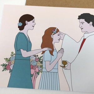 Carte de félicitations pour la confirmation, carte de félicitations, carte de voeux, pour une jeune fille image 3