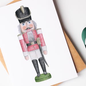Carte casse-noisette, carte joyeux Noël, carte fêtes de fin d'année, décoration traditionnelle du massif des Monts Métallifères image 3
