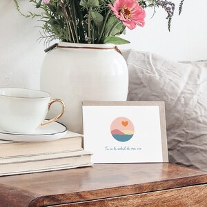 Love card "You are the sunshine of my life", Valentine's Day card, for my love, love letter, for the bride image 6