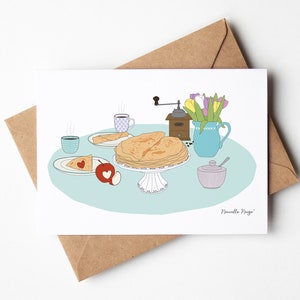Carte Chandeleur, Joyeuse Chandeleur, carte joyeux anniversaire, bon anniversaire, Je pense à toi