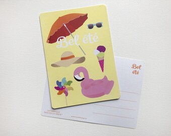 Beautiful summer postcard, card, message, birthday card, little note, gift idea, master thank you card