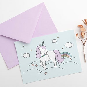 Unicorn birthday invitation, girl's birthday, snack invitation, birthday party, birthday snack