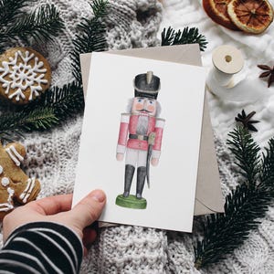 Carte casse-noisette, carte joyeux Noël, carte fêtes de fin d'année, décoration traditionnelle du massif des Monts Métallifères image 6