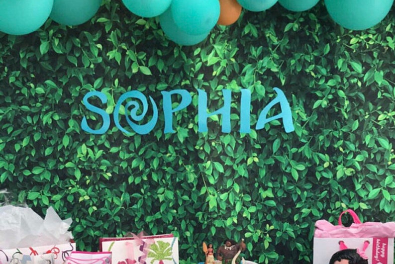 Moana theme personlized letters and name for names with MORE THAN 6 letters