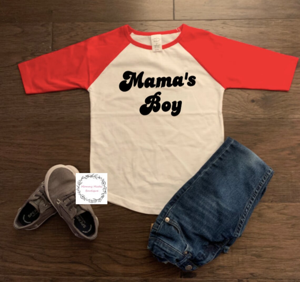 Mama's Boy Toddler Shirt Mama's Boy Toddler Raglan Etsy